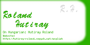 roland hutiray business card